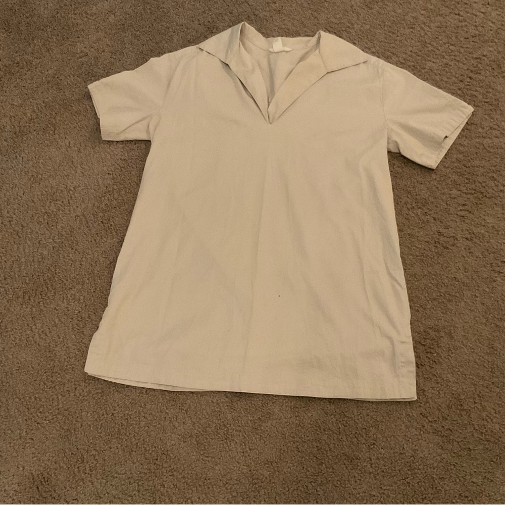 H&M Cream Short Sleeve Dress